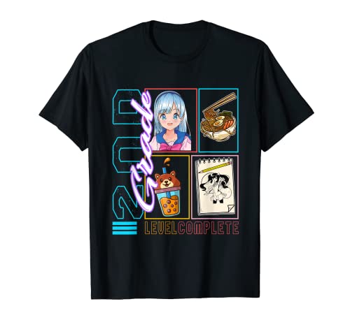 2nd Grade Level Complete, Anime Otaku Girl Japan Kawaii Rame T-Shirt