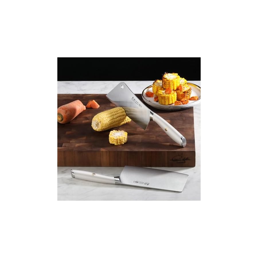 Cangshan-L1-Series-2-Piece-Cleaver-Set-Forged-German-Steel-White Cangshan L1 Series 2-Piece Cleaver Set, Forged German Steel (White)