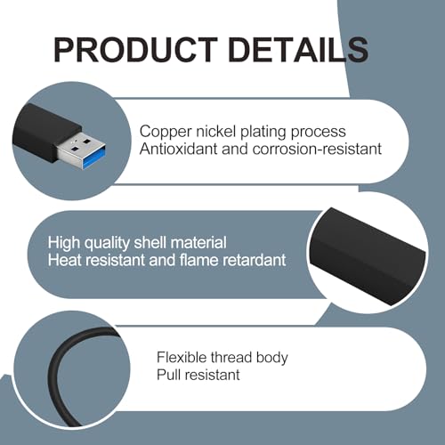 Kioylmo PS4 V1 V2 Adaptador para PSVR, PS5 VR Cable Adaptador para Cámara, Cable Convertidor PlayStation 5 para Uso de PlayStation VR PS, Compatible con Consolas PS5, Negro - imagen 3