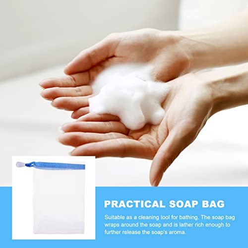 EXCEART 20Pcs Zeep Bubble Mesh Zakken Cleasing Melk Schuim Netto Zeep Saver Bag Met Trekkoorden Voor Badkamer Douche… - Image 4