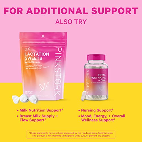 Pink Stork Lactation Support Tea: Organic Smooth Vanilla Nursing Tea For Breast Milk Supply, Fenugreek, Fennel & Marshmallow Root, Breastfeeding Essentials, Postpartum Essentials, Women-Owned, 30 Cups #TOP4