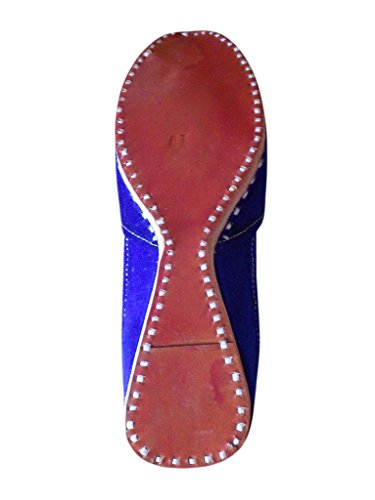 Jutties indios de terciopelo con bordado exclusivo de diseñador para mujer 6