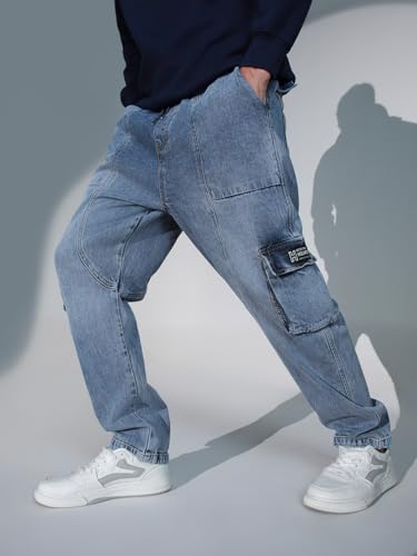 Image of Hubberholme Men's Loose Fit Cargo Jogger Jeans