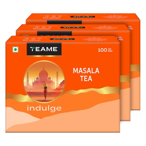 Image of TE-A-ME Masala Tea - 100 Tea Bags (Pack of 3) | Masala Black Tea bags 300