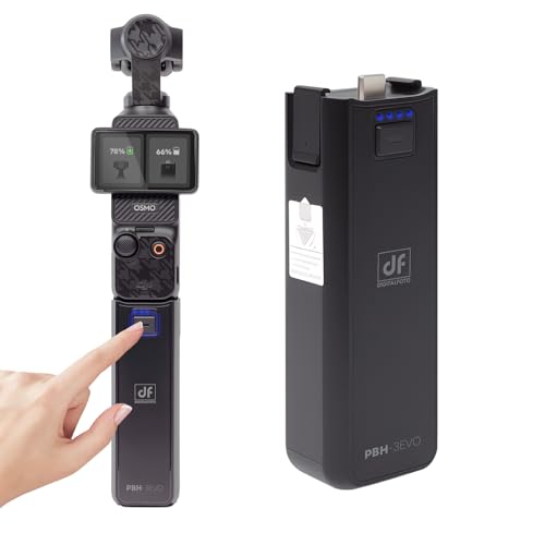 Osmo Pocket 3 Empuñadura de Batería 5000mAh, Battery Grip con Carga Bidireccional Type-C, Indicador de Energía, Soporte para Transmisión en Vivo, Rosca 1/4, Accesorio Pocket 3