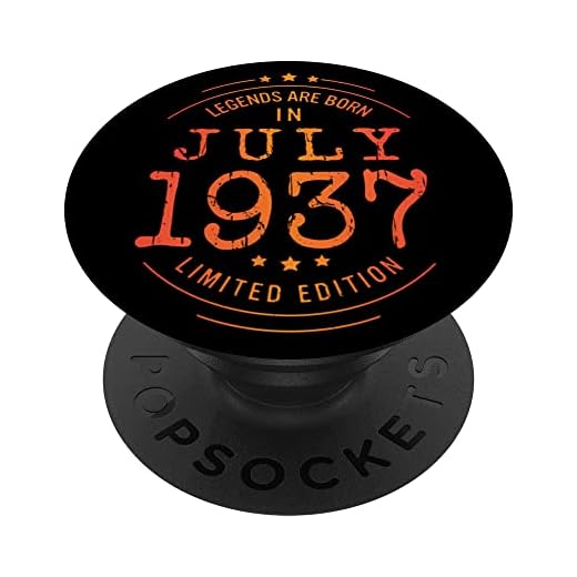Cumpleaños Julio 1937 Edición Limitada Regalo Legend July PopSockets PopGrip Intercambiable