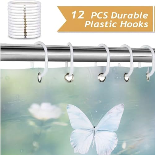 Rideau de douche imperméable lavable avec ourlet lesté anti-collement