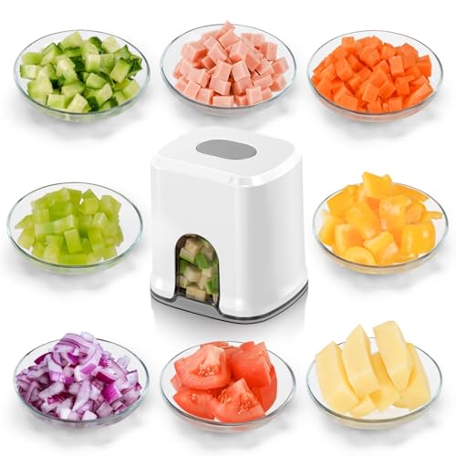 Vegetable Fruit Chopper French Fries Cutter Potato Onion Tomato 3 Sizes Dicer (WHITE)