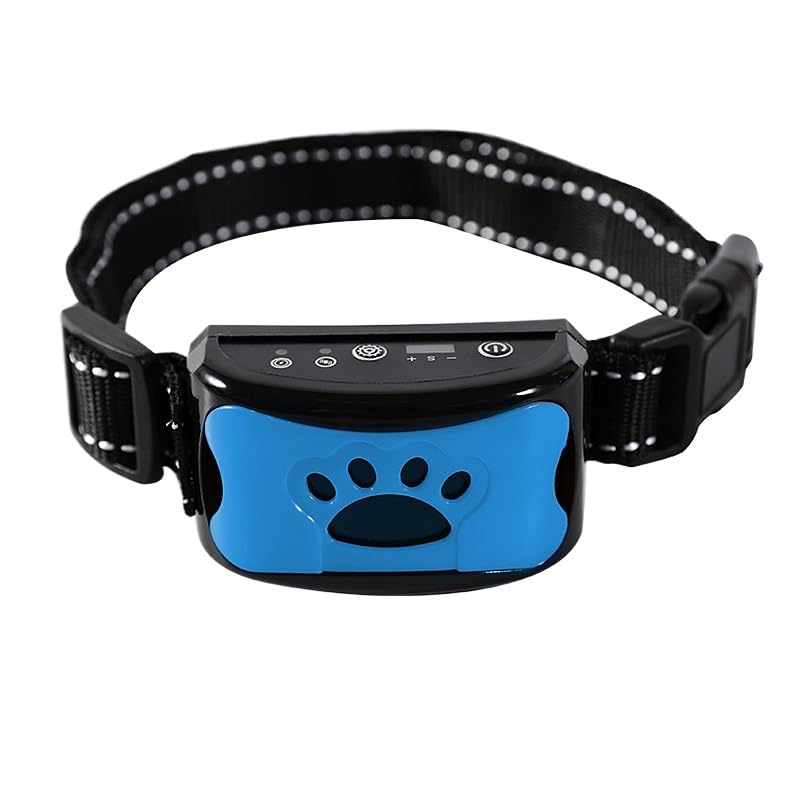 JXJXJX Collare anti-abbaio per cani, addestramento ad ultrasuoni con correzione delle vibrazioni no-shock (intensità regolabile, resistente alle intemperie, approvato dai veterinari)
