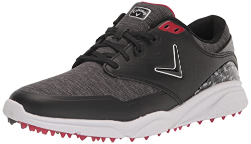 Callaway Men's Coronado V3 Sl Golf Shoe, Black/Red, 14