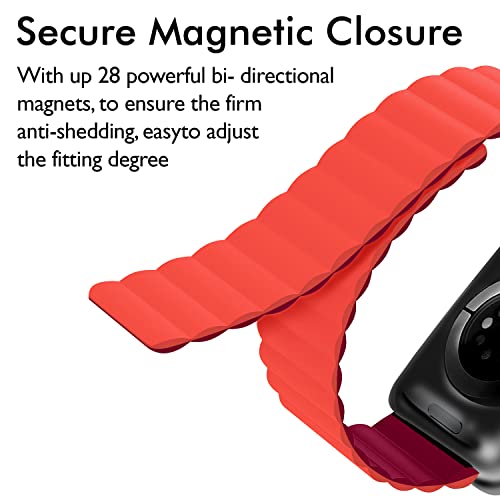 Image of GRIPP Reverser Premium Silicone Magnetic Watch Strap for 40mm /41mm /42mm, Watch Series 11 /10 /9 /8 /7 /6 /5 /4 /3 /2 /1, SE 3 /2 /1, Slim, Lightweight, Adjustable (Watch Not Included)