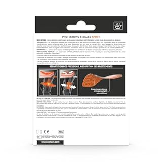 EPITACT | Protège-Tibias en Silicone | Douleur au Tibia dans Les Chaussures de Ski, Rollers, Patins | Répartissent Les Pressions, Absorbent Les Frottements | Lavables | Innovation Française