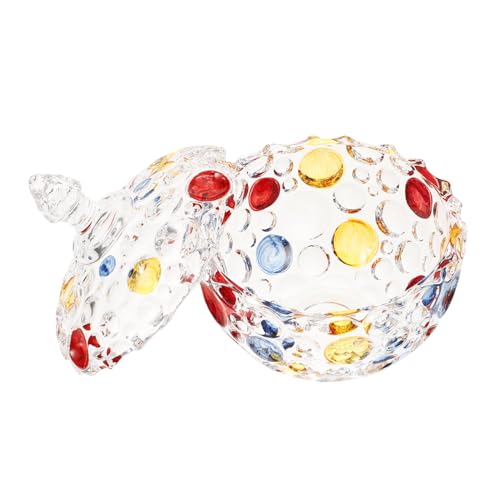 Alipis Dulcero Vintage De Vidrio Con Tapa Recipiente Para Guardar Dulces y Té