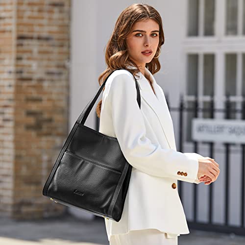 Image of Kattee Leather Tote Bag for Women, Medium Shoulder Handbag