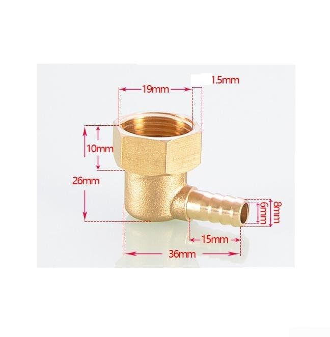 Conector Pex 1/2 Npt hembra de latón para reparación de tuberías de agua 8