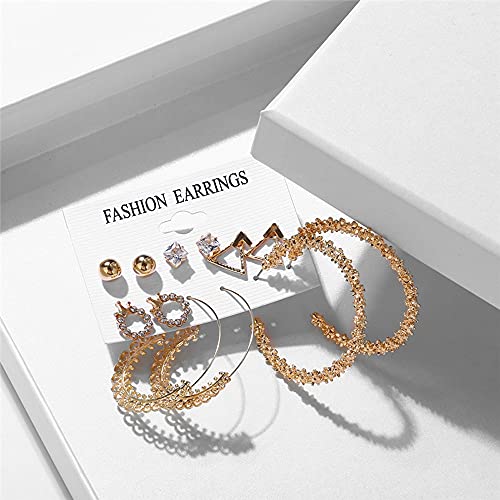 Image of Shining Diva Fashion Stylish Pairs Metal Earrings for Women and Girls