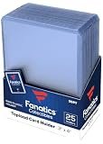 Fanatics Collectibles 35pt 3x4 Top Loaders, 25 Count - Standard Size Clear Rigid Card Holders for Trading Card Protection