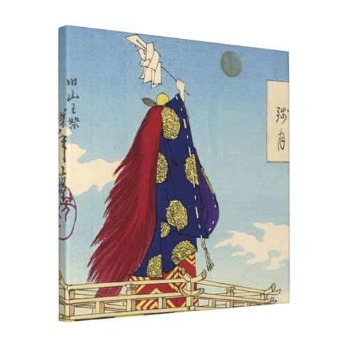 絵画 フレーム装飾画 月岡芳年 月百姿 神事残月 旧山王祭 キャンバスアート アートパネル 壁画 壁掛け 絵 モダンアート 版画 壁飾り 世界の名画 ポスター 40x40cm