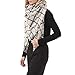 Zando Stylish Fall Winter Scarves - Large Thick Oversized Cotton Scarf Wrap in Tartan Plaid Pattern - Beige Black Stripe for Women