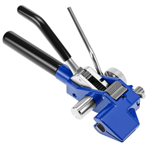 Image of QWORK Banding Tools, Stainless Steel Cable Tie Gun Banding Tools Strapping Gear Tension Bander Tensioner for Stainless Steel Band Strap Belt Fastening and Cutting