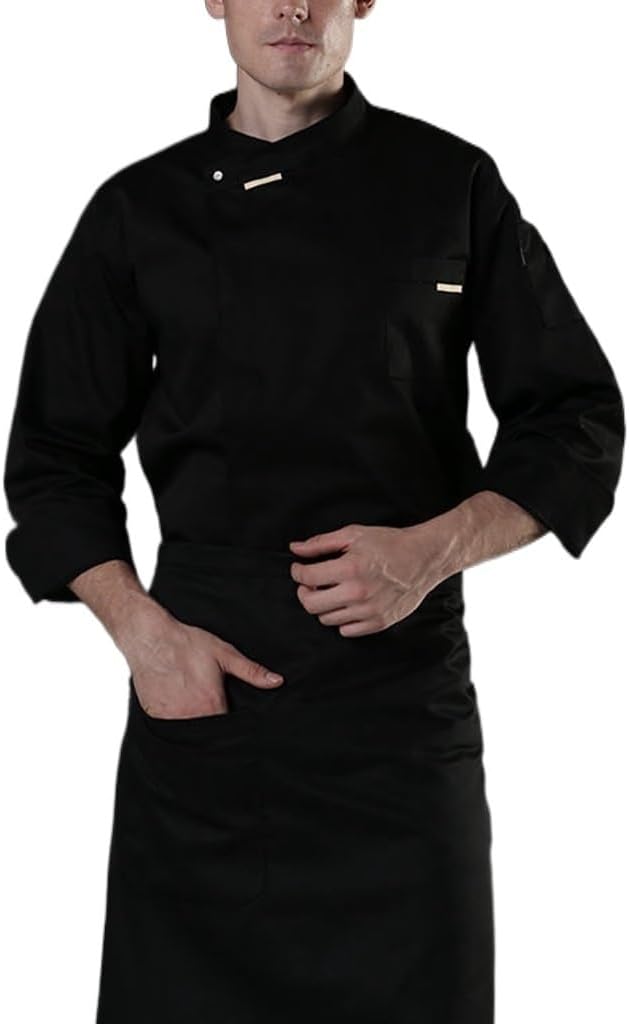 Men's Women's Chef Coat Hotel Kitchen Restaurant Classic Chef Jacket for Kitchen Service Uniform Workwear