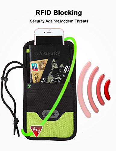 GOX Cell Phone Bag, Travel Neck Wallet With RFID Blocking, Travel Document Holder - Image 6