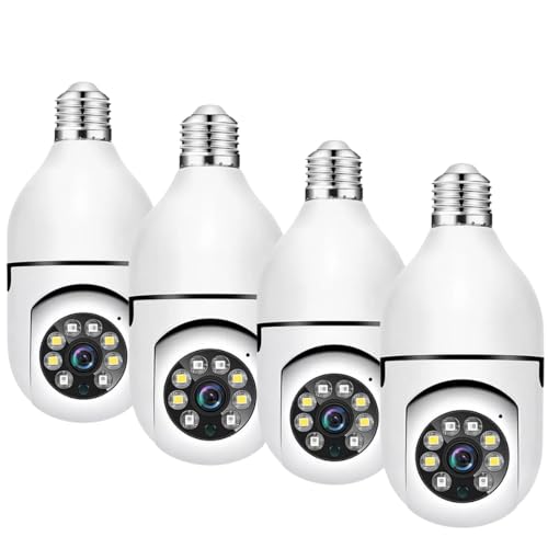 Kit 4 Câmeras de Segurança IP Lâmpada 360° Wi-Fi Full HD 1080p co...