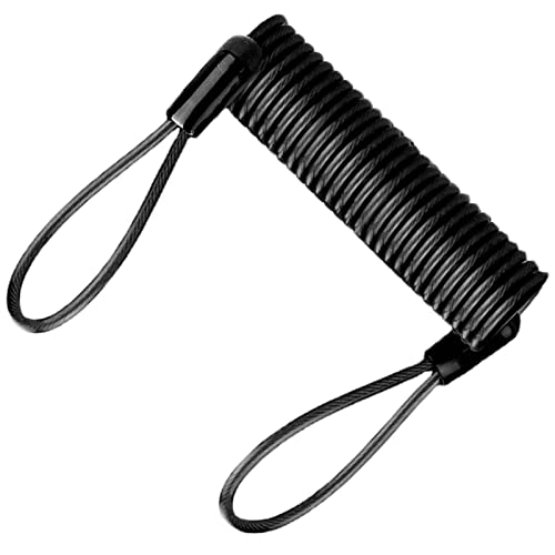 Security Steel Wire Spring Reminder Rope, Helmets Lock Cable, Disc Lock Cable for All Kinds of Locks, Security Steel Cable Lock for Scooter Motorcycle Motorbike Vehicle Baggage Helmets Lock