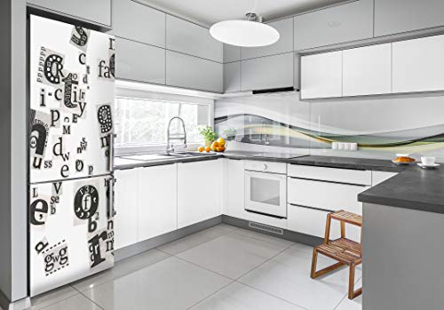Pegatinas Cubierta Del Refrigerador 70x190 Autoadhesiva Journal Letters 3