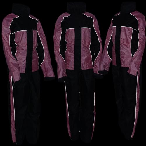 Image of Milwaukee Leather Women's Motorcycle Hooded Water-Resistant Rain Suit for Outdoors