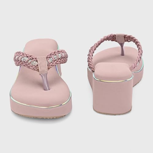Image of Centrino Women's Classic Wedge Sandals |Elegant Stylish Slip-On Ladies Sandal|Trendy Heels - Perfect for Casual & Party | Lightweight and Durable Comfortable Footwear for Daily and Casual Use (9318)