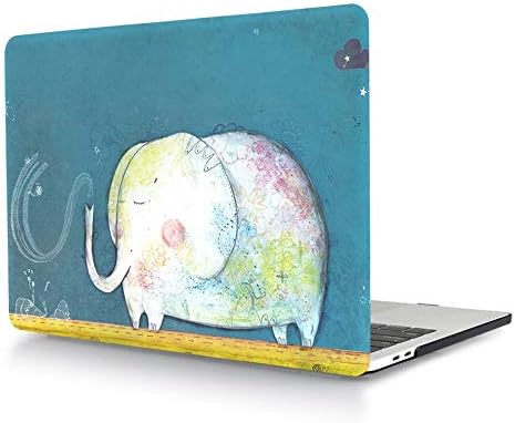 Case for MacBook Pro 13 Case 2020 Release A2289 A2251 MacBook Pro 13 Inch Hard Shell Case Cover (Pro 13 2020 Release M1 A2338, A2289, A2251, Lil Elephant), Blue