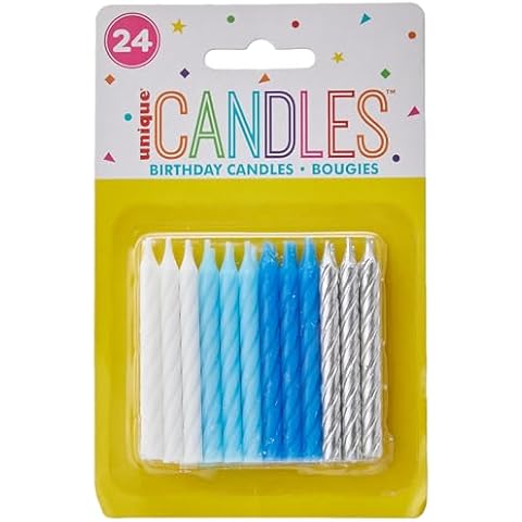Unique Party Blue, White and Silver Candles Cover