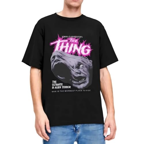 HFBCGSWTK 2024 Funny The Thing John Carpenter Horror Sci Fi Movie T-Shirts for Men Women 100% Cotton Tees Shirt Summer Clothes