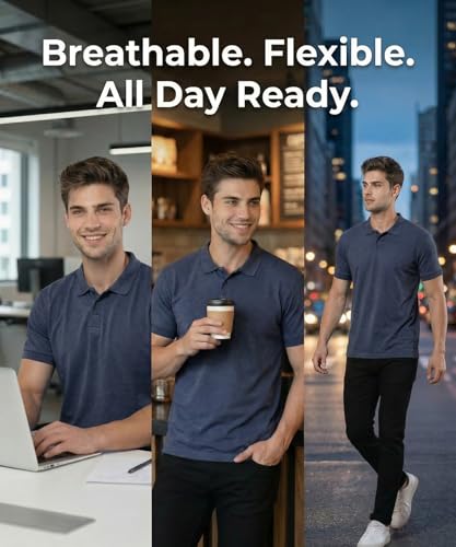 Image of Scott International Men's Cotton Polo T-Shirt | Regular Fit | Breathable & Soft Fabric | Classic Collar with Button Placket | Casual & Office Wear | Summer Essential Polo Tee for Men
