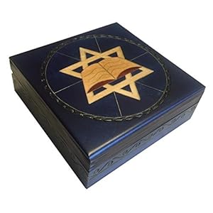 Blue Star of David Secret Jewellery Souvenir Field Judaica Polish Handmade Jewellery Field