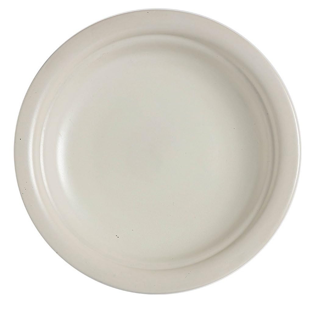 GFHTRELY Dinner Tray Thick Edge Western Food Deep Plate Ceramic Plate Dish Dish Household Round Plate Soup Plate Restaurant Dessert Plate Dinner Plate
