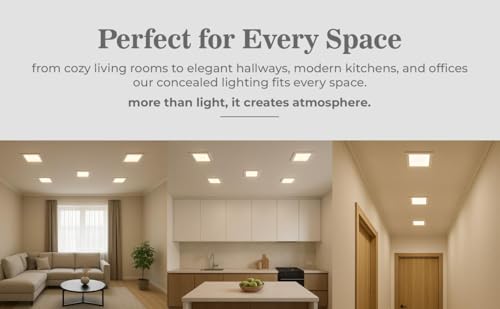 Image of 15W Recessed Square LED Panel Light | Trimless Slim Design | Polycarbonate Downlight for Home & Office False Ceiling Roof, Surface Light | Cool White, White Finish | Pack of 2