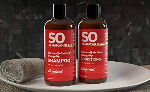 So Jamaican Black Castor Oil Extreme Hydration & Detangling Conditioner | Prevent Hair Damage | Get Silky, Soft, Shine | Effective For Men & Women All Hair Types 12 Oz /354 Ml #TOP2