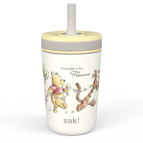 Image of Zak Designs Disney Winnie the Pooh Kelso Toddler Cups For Travel or At Home, 12oz Vacuum Insulated Stainless Steel Sippy Cup With Leak-Proof Design is Perfect For Kids (Winnie the Pooh & Friends)