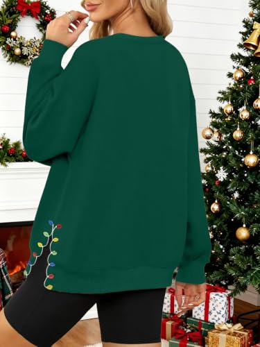 Christmas Sweatshirt For Women Embroidered Merry Christmas Long Sleeve Tops - image 6