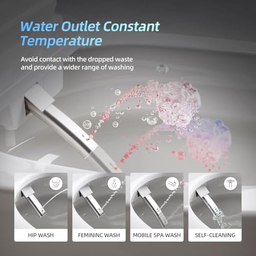 Smart Toilet With Bidet Built in Automatic Modern Intelligent Tankless Toilet U Widening Heated Seat With User Definition Foot Sensor Flush Warm Water Dryer - image 6