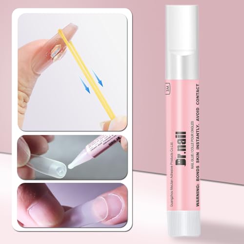 Super Strong Nail Glue for Acrylic & Press On Nails - 20 Pack, Fast Drying, Long-Lasting Bond