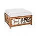 Elk Home 2317001WO GuildMaster - Traditional Style w/ Coastal/Beach inspirations - Fabric and Foam Square Outdoor Ottoman Cushion - 6 Inches tall 32 Inches wide, Finish Color: White