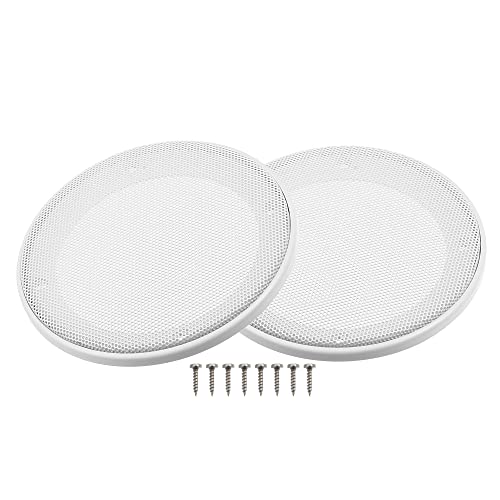 Cache-haut-parleur voiture anti-choc blanc 10,2 cm en ABS rigide