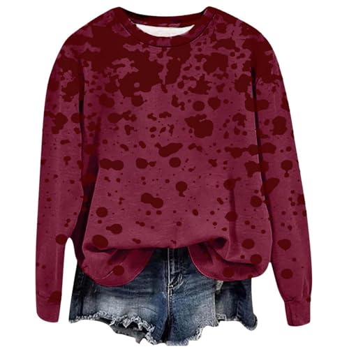 Blood Splatter Spatter Fake Bloody Halloween Zombie Sweatshi