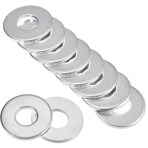 50 Pezzi M6 Rondelle Acciaio Inox, Rondelle carrozzeria A2 V2A in acciaio inox,DIN 9021 / ISO 7093, Grandi Rondelle in Acciaio Inossidabile 304,Rondelle Piatte per Viti Bulloni Riparazioni