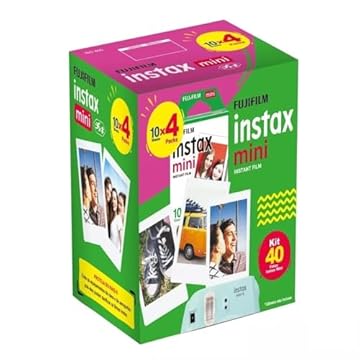 Combo De Filmes Fujifilm Instax Mini Branco 40 Fotos Cor Branco
