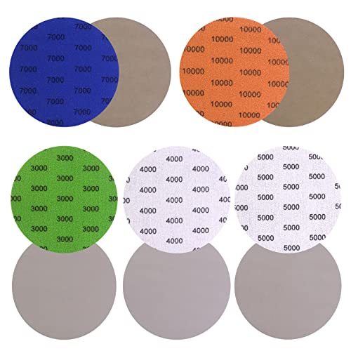 20 Dischi Abrasivi A 8 Fori - Grana 3000/4000/5000/7000/10000 Per Legno, Metallo E Vernice - Foto 2