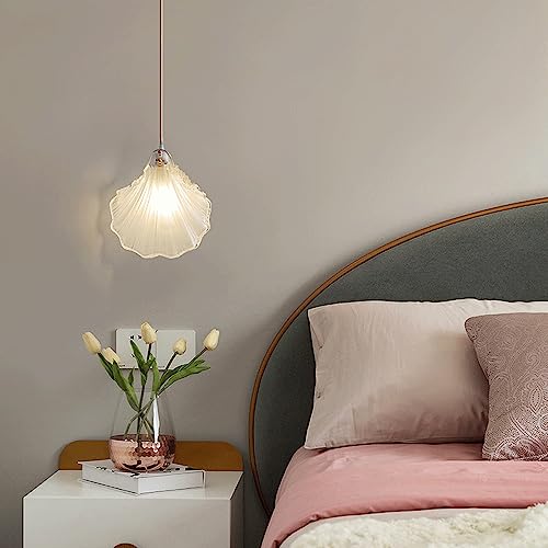 Lámpara colgante de vidrio en forma de concha de estilo industrial HAIDU 4